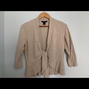 White House Black Market Tie Front Cardigan
